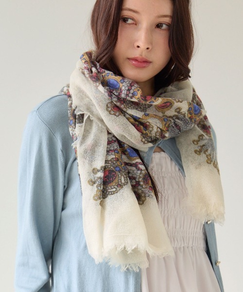 Teto エアリーガーゼカシミア100%ストール 新品グレージュ カシミヤ100％ エアリーストール | Material,Cashmere | FUKAKINET