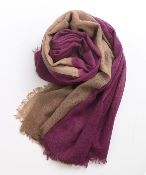 sankyo shokai（サンキョウショウカイ）の「アルバスカシミヤ100％大判 ガーゼストール（ストール/ショール・レディース・ベージュ/グレー/マスタード/ベージュ系その他/パープル/カーキ/その他1/その他2/その他3/その他4/その他5/アニマル/ダークブラウン系・FREE）」の20枚目の写真