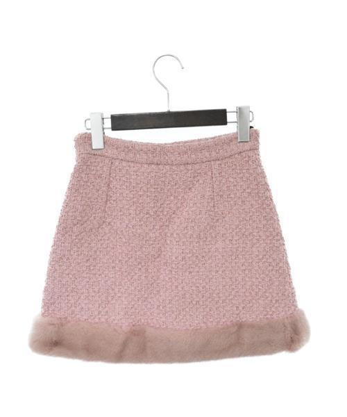 ブランド古着】タイガーボタンツイードジャケット ファー付スカート  