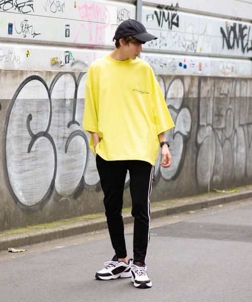 WEGO（ウィゴー）の「WEGO/スーパービッグシルエット5分袖Tシャツ（Tシャツ/カットソー・メンズ・ホワイト/ブラック/グリーン系その他/パープル・MEDIUM/LARGE）」の14枚目の写真