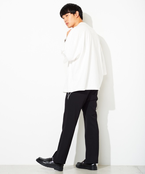 WEGO（ウィゴー）の「WEGO/スーパービッグシルエット5分袖Tシャツ（Tシャツ/カットソー・メンズ・ホワイト/ブラック/グリーン系その他/パープル・MEDIUM/LARGE）」の19枚目の写真