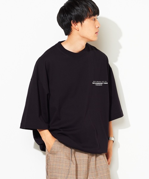WEGO（ウィゴー）の「WEGO/スーパービッグシルエット5分袖Tシャツ（Tシャツ/カットソー・メンズ・ホワイト/ブラック/グリーン系その他/パープル・MEDIUM/LARGE）」の21枚目の写真