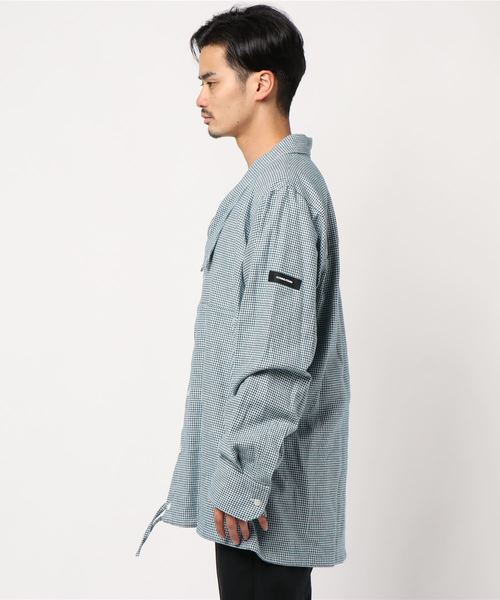 PULP/417EDIFICE(パルプフォーワンセブンエディフィス)の「【SYU / シュウ】 OVER NECK SHIRTS JKT CHK(シャツ/ブラウス・メンズ・ネイビー/パープル系その他・2)」の4枚目の写真