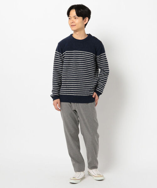 GLOSTER（グロスター）の「ワンダーシェイプ イージーパンツ（スウェットパンツ・メンズ・ライトグレー/ブラック系その他/ダークネイビー/チャコールグレー・S/M/L/XL）」の18枚目の写真