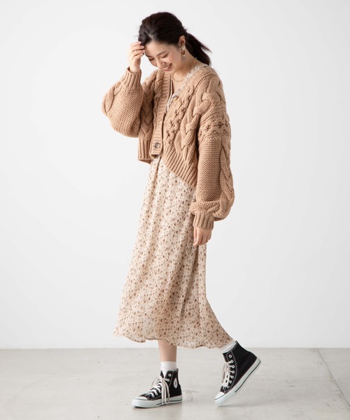 WEGO（ウィゴー）の「WEGO/ロービングケーブルカーディガン（カーディガン/ボレロ・レディース・ブラウン/ピンク/アイボリー/ライトベージュ/ダークブラウン/パープル/グリーン系その他・FREE）」の16枚目の写真