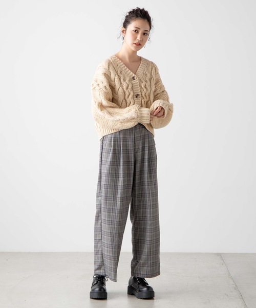 WEGO（ウィゴー）の「WEGO/ロービングケーブルカーディガン（カーディガン/ボレロ・レディース・ブラウン/ピンク/アイボリー/ライトベージュ/ダークブラウン/パープル/グリーン系その他・FREE）」の17枚目の写真