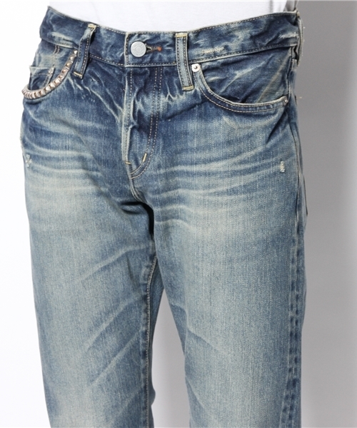 HYSTERIC GLAMOUR（ヒステリックグラマー）の「SP加工デニムスリムストレートPT（デニムパンツ・メンズ・インディゴブルー・28inch/29inch/31inch/30inch/32inch/34inch/36inch）」の4枚目の写真