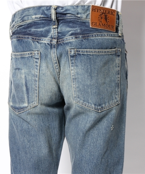 HYSTERIC GLAMOUR（ヒステリックグラマー）の「SP加工デニムスリムストレートPT（デニムパンツ・メンズ・インディゴブルー・28inch/29inch/31inch/30inch/32inch/34inch/36inch）」の5枚目の写真