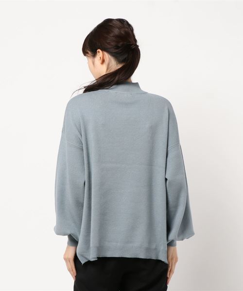 one way（ワンウェイ）の「ボリュームスリーブハイネック（ニット/セーター・レディース・ライトピンク/ライトブラウン/ブラック/ライトブルー・M）」の6枚目の写真