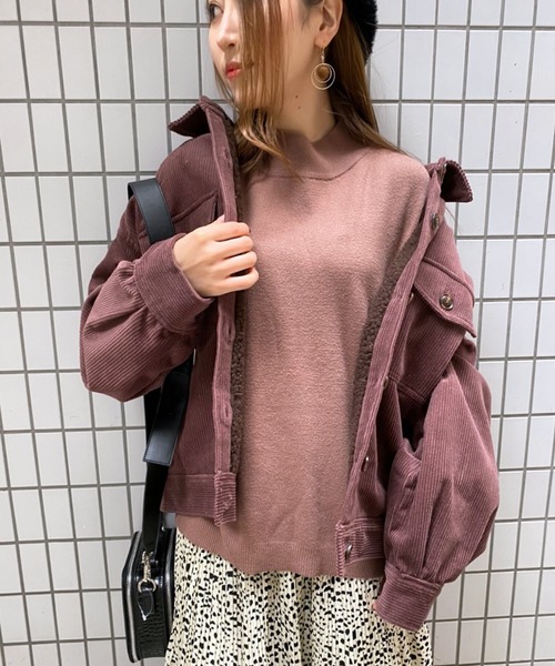 one way（ワンウェイ）の「ボリュームスリーブハイネック（ニット/セーター・レディース・ライトピンク/ライトブラウン/ブラック/ライトブルー・M）」の7枚目の写真