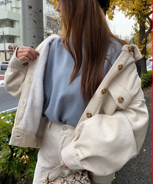 one way（ワンウェイ）の「ボリュームスリーブハイネック（ニット/セーター・レディース・ライトピンク/ライトブラウン/ブラック/ライトブルー・M）」の8枚目の写真