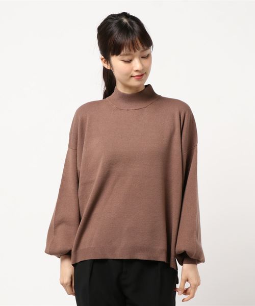 one way（ワンウェイ）の「ボリュームスリーブハイネック（ニット/セーター・レディース・ライトピンク/ライトブラウン/ブラック/ライトブルー・M）」の13枚目の写真