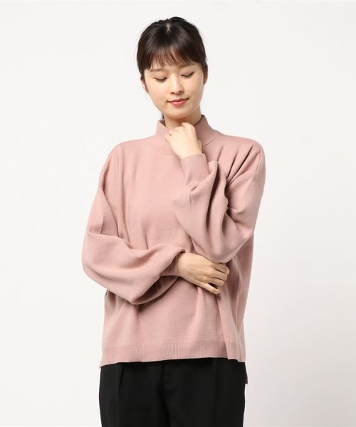 one way（ワンウェイ）の「ボリュームスリーブハイネック（ニット/セーター・レディース・ライトピンク/ライトブラウン/ブラック/ライトブルー・M）」の15枚目の写真