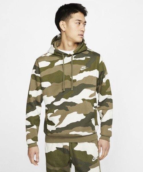 Nike ナイキ の ナイキ スポーツウェア クラブ カモ プルオーバー パーカー Nike パーカー Wear