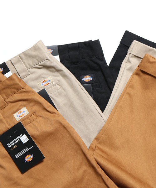 Dickies（ディッキーズ）の「Dickies/ディッキーズ Pleat Pants,FQ　TCツイルタックパンツ（チノパンツ・メンズ・ベージュ/ブラック/ブラウン・30inch/32inch/28inch/34inch）」の8枚目の写真