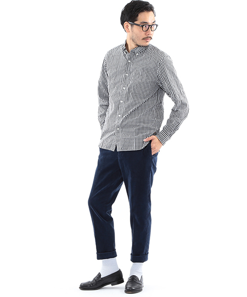 BEAMS PLUS（ビームスプラス）の「◎BEAMS PLUS / ギンガムチェック B.Dシャツ（シャツ/ブラウス・メンズ・ネイビー/レッド/ブラック・LARGE/SMALL/MEDIUM/X-SMALL/X-LARGE/XX-LARGE）」の6枚目の写真