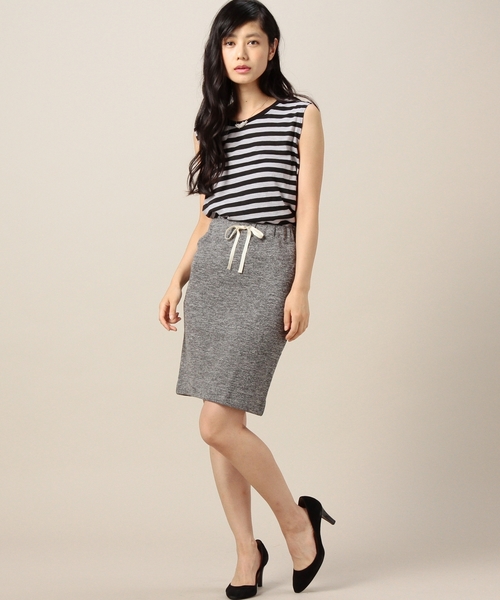 BEAUTY&YOUTH UNITED ARROWS（ビューティーアンドユースユナイテッドアローズ）の「BYBC ダブルフェイスタイトスカート◆（スカート・レディース・ブラック/ダークグレー・フリー）」の7枚目の写真