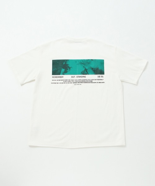 NO NEED（ノーニード）の「ハーフスリーブオーバーサイズバックプリント&シンプルロゴビッグシルエットTシャツ（Tシャツ/カットソー・メンズ・ホワイト/ブラック/パープル/グレー/ダークグリーン/ライム/スカイブルー・フリー）」の8枚目の写真