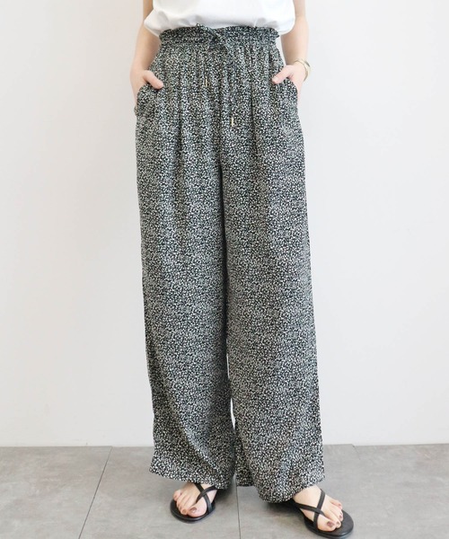 AMERICAN HOLIC(アメリカンホリック)の「ドロストとろみワイドパンツ *(その他パンツ・レディース・マルチ/モカ/その他9/その他10/ストライプ/ドット・M/L)」の4枚目の写真