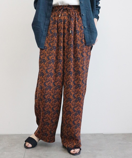 AMERICAN HOLIC(アメリカンホリック)の「ドロストとろみワイドパンツ *(その他パンツ・レディース・マルチ/モカ/その他9/その他10/ストライプ/ドット・M/L)」の5枚目の写真