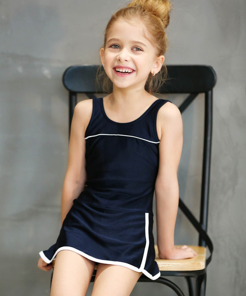 セール キッズ パイピングライン ワンピース水着 水着 Osyarevo オシャレボ のファッション通販 Zozotown