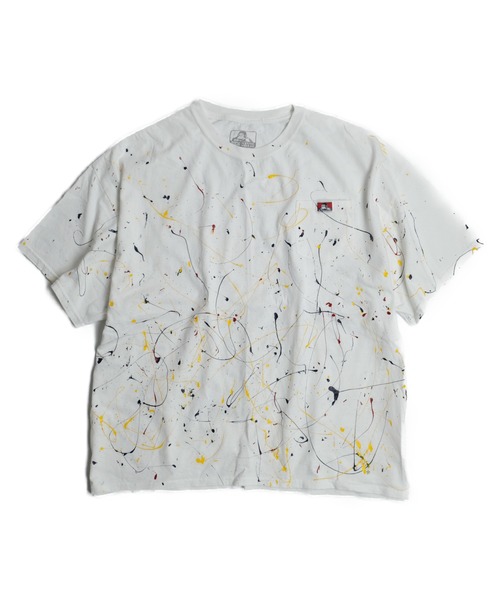 C.E.L.STORE(セルストア)の「RE CONSTRUCT/リコンストラクト PAINT BEN POCKET TEE(Tシャツ/カットソー)」|ホワイト