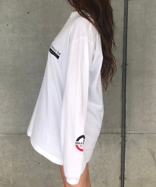 ENVYM（アンビー）の「ａｌｗａｙｓ ｂｅ ロンＴｅｅ（Tシャツ/カットソー・レディース・ホワイト/ブラック・FREE）」の6枚目の写真