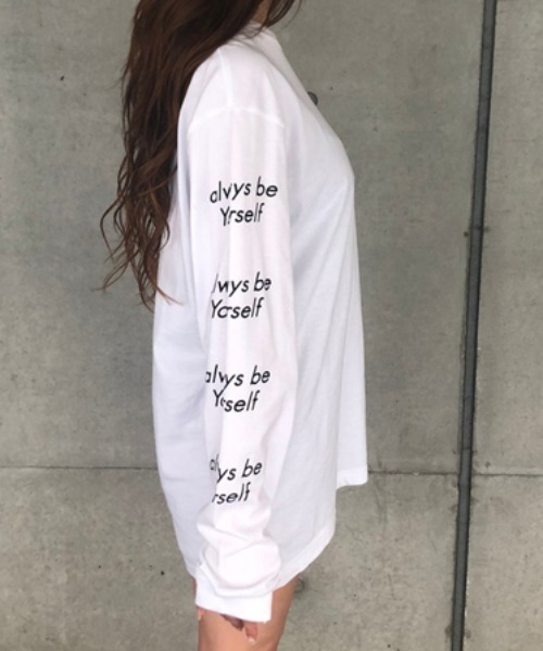 ENVYM（アンビー）の「ａｌｗａｙｓ ｂｅ ロンＴｅｅ（Tシャツ/カットソー・レディース・ホワイト/ブラック・FREE）」の8枚目の写真
