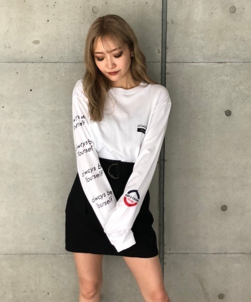 ENVYM（アンビー）の「ａｌｗａｙｓ ｂｅ ロンＴｅｅ（Tシャツ/カットソー・レディース・ホワイト/ブラック・FREE）」の10枚目の写真