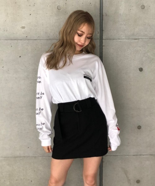 ENVYM（アンビー）の「ａｌｗａｙｓ ｂｅ ロンＴｅｅ（Tシャツ/カットソー・レディース・ホワイト/ブラック・FREE）」の11枚目の写真