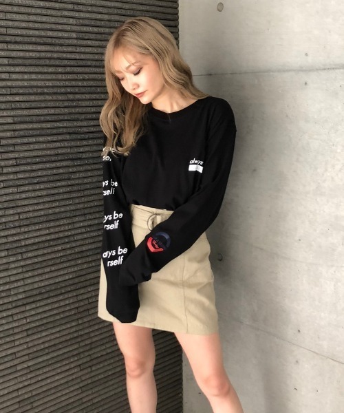 ENVYM（アンビー）の「ａｌｗａｙｓ ｂｅ ロンＴｅｅ（Tシャツ/カットソー・レディース・ホワイト/ブラック・FREE）」の16枚目の写真