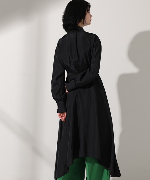 UNITED TOKYO（ユナイテッドトウキョウ）の「ラッフルオーバーシャツワンピース（ワンピース・レディース・ミント/ブラック・0）」の9枚目の写真
