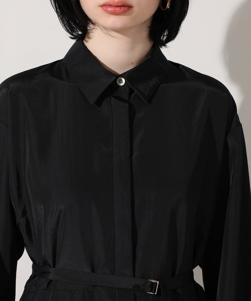 UNITED TOKYO（ユナイテッドトウキョウ）の「ラッフルオーバーシャツワンピース（ワンピース・レディース・ミント/ブラック・0）」の7枚目の写真