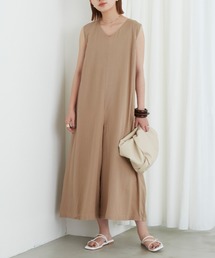 Aunt Marie's | AUNT MARIE'S リネンノースリオールインワン 【低身長向けSサイズ有】(つなぎ/オールインワン)