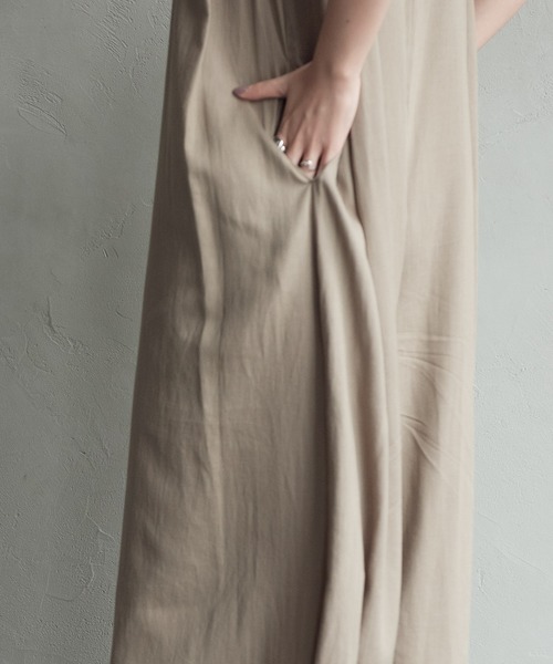 Aunt Marie's（アントマリーズ）の「【低身長向けSサイズ有】ノースリオールインワン AUNT MARIE'S（つなぎ/オールインワン・レディース・ブラック/ベージュ/カーキ・SMALL/FREE）」の4枚目の写真