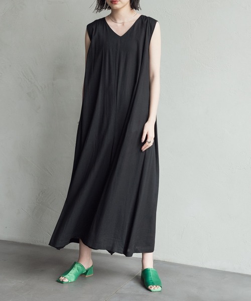 Aunt Marie's（アントマリーズ）の「【低身長向けSサイズ有】ノースリオールインワン AUNT MARIE'S（つなぎ/オールインワン・レディース・ブラック/ベージュ/カーキ・SMALL/FREE）」の18枚目の写真