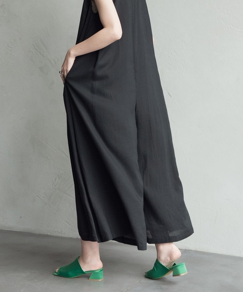 Aunt Marie's（アントマリーズ）の「【低身長向けSサイズ有】ノースリオールインワン AUNT MARIE'S（つなぎ/オールインワン・レディース・ブラック/ベージュ/カーキ・SMALL/FREE）」の6枚目の写真