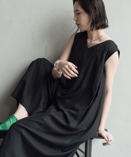 Aunt Marie's（アントマリーズ）の「【低身長向けSサイズ有】ノースリオールインワン AUNT MARIE'S（つなぎ/オールインワン・レディース・ブラック/ベージュ/カーキ・SMALL/FREE）」の15枚目の写真