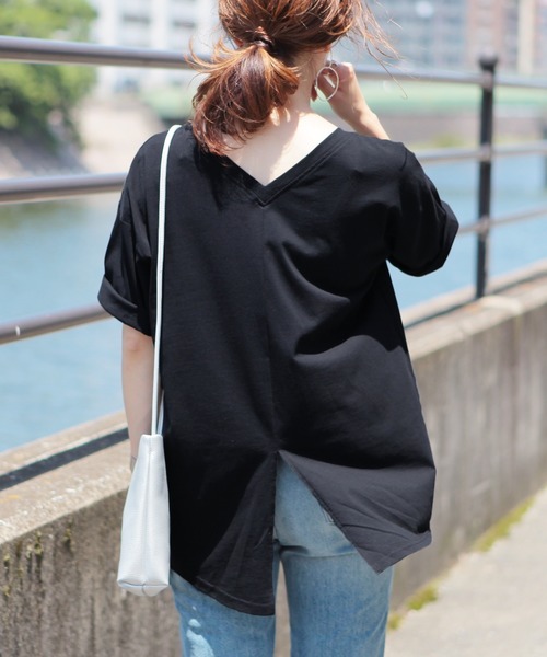 reca（レカ）の「リサイクルコットン2Wayカットソー（Tシャツ/カットソー・レディース・ベージュ系その他/ミント/オフホワイト/ブラック・M）」の3枚目の写真