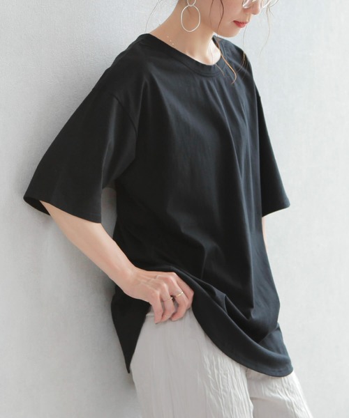 reca（レカ）の「リサイクルコットン2Wayカットソー（Tシャツ/カットソー・レディース・ベージュ系その他/ミント/オフホワイト/ブラック・M）」の20枚目の写真