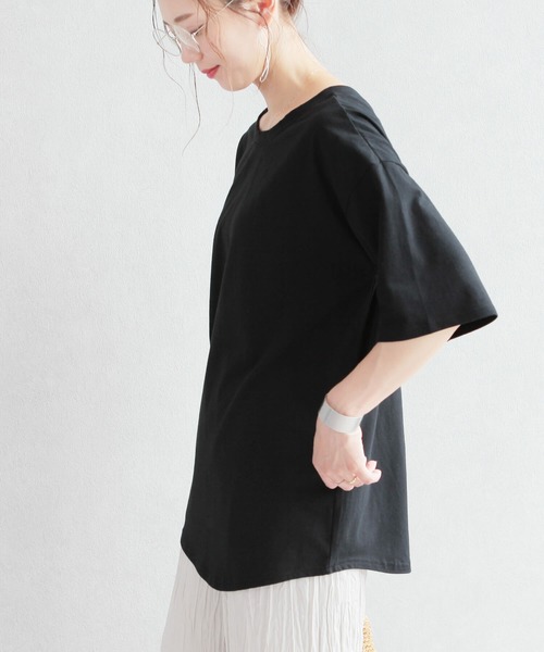 reca（レカ）の「リサイクルコットン2Wayカットソー（Tシャツ/カットソー・レディース・ベージュ系その他/ミント/オフホワイト/ブラック・M）」の17枚目の写真