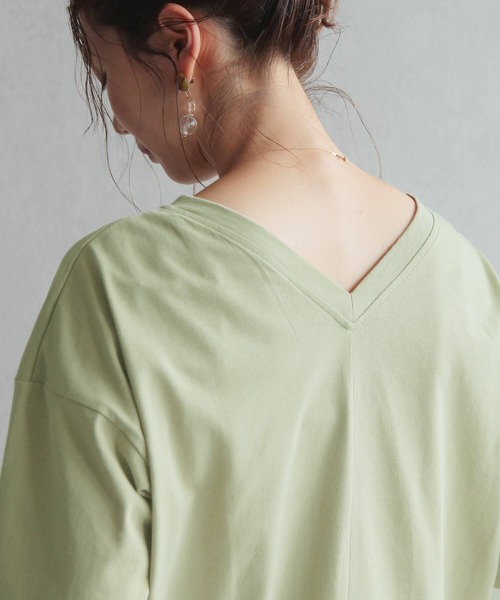 reca（レカ）の「リサイクルコットン2Wayカットソー（Tシャツ/カットソー・レディース・ベージュ系その他/ミント/オフホワイト/ブラック・M）」の10枚目の写真