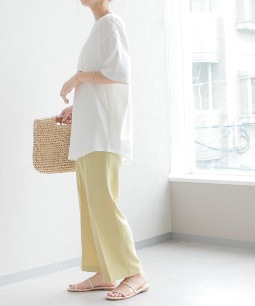 reca（レカ）の「リサイクルコットン2Wayカットソー（Tシャツ/カットソー・レディース・ベージュ系その他/ミント/オフホワイト/ブラック・M）」の21枚目の写真