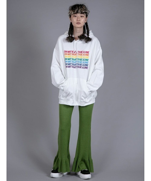 Candy Stripper（キャンディストリッパー）の「RAINBOW LOGO パーカー（パーカー・レディース・オフホワイト/ピンク/ブラック・2）」の8枚目の写真