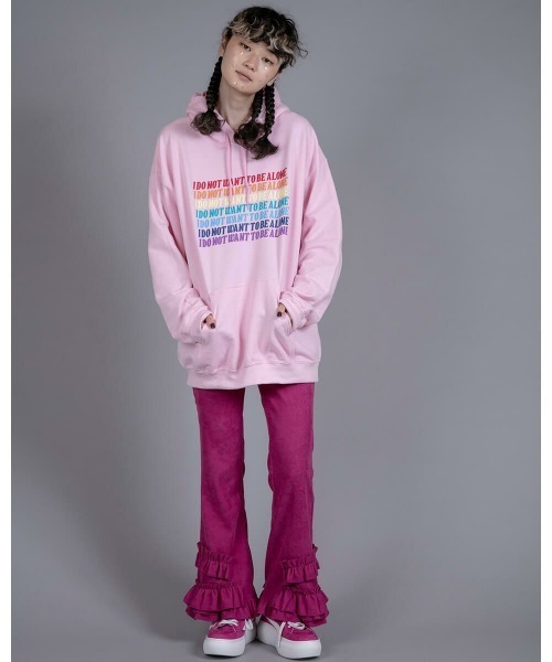 Candy Stripper（キャンディストリッパー）の「RAINBOW LOGO パーカー（パーカー・レディース・オフホワイト/ピンク/ブラック・2）」の9枚目の写真