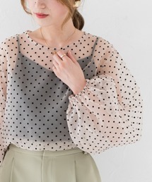 LOUNGEDRESS | ドットオーガンジーブラウス(シャツ/ブラウス)