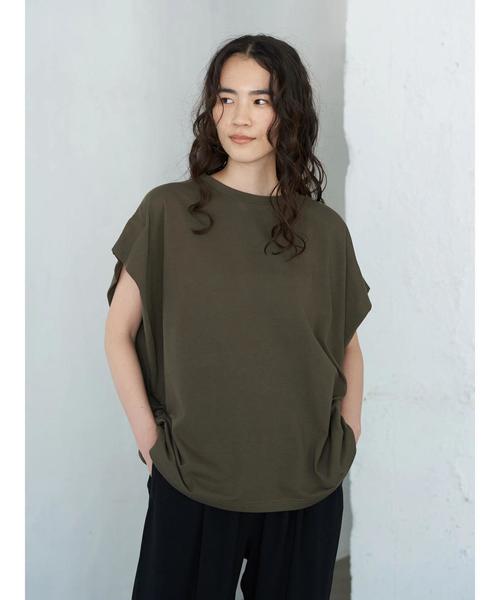 AMERICAN HOLIC(アメリカンホリック)の「脇タックフレンチスリーブカットチュニック *(Tシャツ/カットソー・レディース・ブラック/ブラウン/カーキ/アイボリー・M/L)」の18枚目の写真