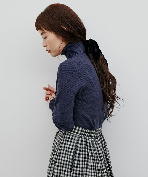 Libra Cue(リブラ キュー)の「ベーシックニュアンスカラータートル(ニット/セーター・レディース・ブラック/ベージュ/ネイビー/モカ/アイボリー・FREE)」の15枚目の写真