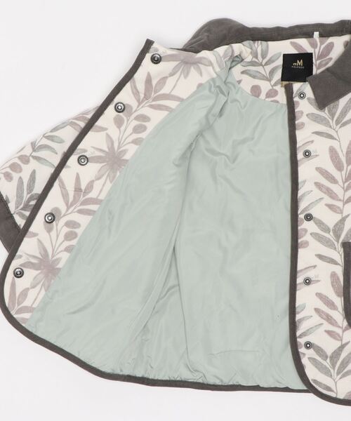 イザベルマラン　キルティングジャケット　スタッズ　フラワープリント フラワープリント入りキルティングジャケット - コーンフラワー