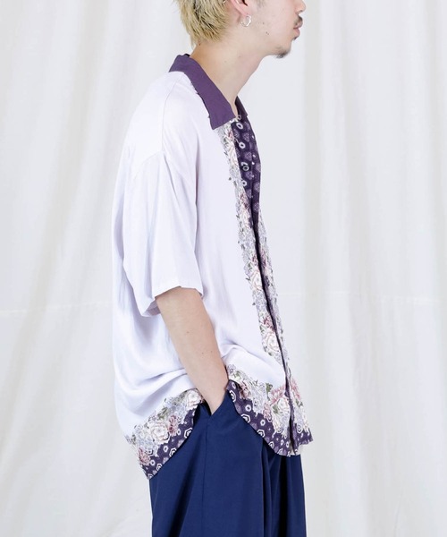 Iroquois（イロコイ）の「JAPANESE FLOWER H/S SH（シャツ/ブラウス・メンズ・イエロー/パープル・1/2/3）」の3枚目の写真